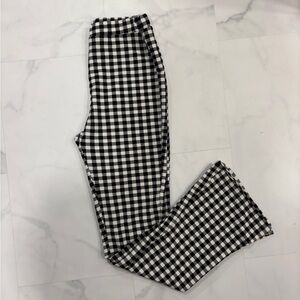 SHEIN Black and White Checkered Leggings